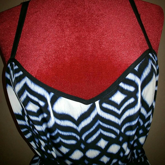 Lane Bryant Summer Maxi Dress W/ Asymmetrical Hem - Picture 2 of 8